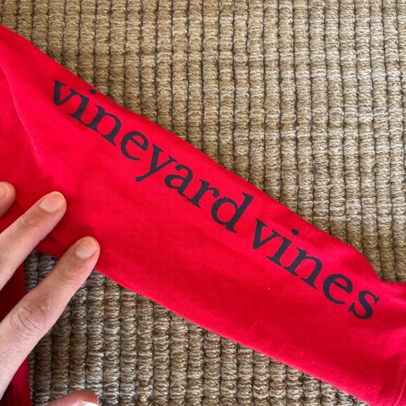 Red long sleeved Vineyard Vines Boy's Christmas Logo T-shirt 3T - Picture 8 of 9